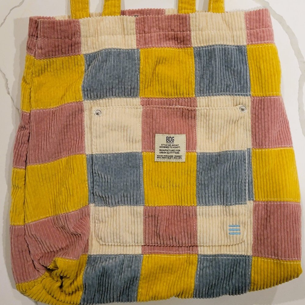 Urban Outfitters BDG Cordouroy Totebag in the Patchworks Pattern